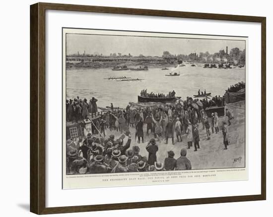 The University Boat Race, the Finish, as Seen from Ship, Mortlake-Henry Marriott Paget-Framed Giclee Print