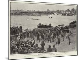 The University Boat Race, the Finish, as Seen from Ship, Mortlake-Henry Marriott Paget-Mounted Giclee Print