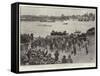 The University Boat Race, the Finish, as Seen from Ship, Mortlake-Henry Marriott Paget-Framed Stretched Canvas