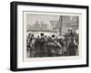 The University Boat Race the Struggle at Hammersmith Bridge. Cambridge Leading, London, 1876, Uk-null-Framed Giclee Print