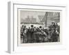 The University Boat Race the Struggle at Hammersmith Bridge. Cambridge Leading, London, 1876, Uk-null-Framed Giclee Print