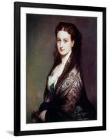 The Unknown Has the Mantilla Painting by Franz Xavier Winterhalter (1806-1873). 1869. Dim. 0.80 X 0-Franz Xaver Winterhalter-Framed Giclee Print