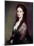 The Unknown Has the Mantilla Painting by Franz Xavier Winterhalter (1806-1873). 1869. Dim. 0.80 X 0-Franz Xaver Winterhalter-Mounted Giclee Print