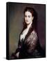 The Unknown Has the Mantilla Painting by Franz Xavier Winterhalter (1806-1873). 1869. Dim. 0.80 X 0-Franz Xaver Winterhalter-Framed Stretched Canvas