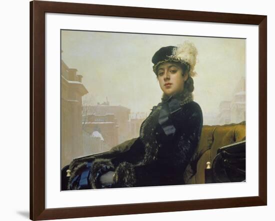 The Unknown Person, 1883-Ivan Nikolaevich Kramskoi-Framed Giclee Print