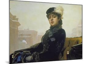 The Unknown Person, 1883-Ivan Nikolaevich Kramskoi-Mounted Giclee Print