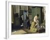 The Untimely Visit, Ca. 1868-Eduardo Zamacois y Zabala-Framed Giclee Print