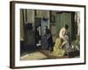 The Untimely Visit, Ca. 1868-Eduardo Zamacois y Zabala-Framed Giclee Print