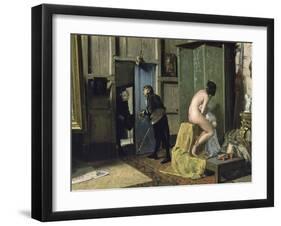 The Untimely Visit, Ca. 1868-Eduardo Zamacois y Zabala-Framed Giclee Print