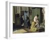 The Untimely Visit, Ca. 1868-Eduardo Zamacois y Zabala-Framed Giclee Print