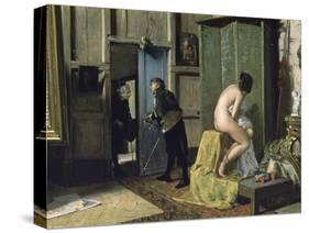 The Untimely Visit, Ca. 1868-Eduardo Zamacois y Zabala-Stretched Canvas