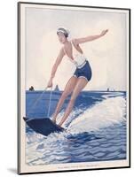 The Unusual Sport of Aquaplaning, a Variation on Water Skiing-Henry Fournier-Mounted Photographic Print