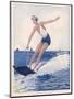 The Unusual Sport of Aquaplaning, a Variation on Water Skiing-Henry Fournier-Mounted Photographic Print