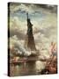 The Unveiling of the Statue of Liberty, Enlightening the World, 1886-Edward Moran-Stretched Canvas