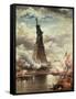 The Unveiling of the Statue of Liberty, Enlightening the World, 1886-Edward Moran-Framed Stretched Canvas