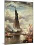 The Unveiling of the Statue of Liberty, Enlightening the World, 1886-Edward Moran-Mounted Giclee Print