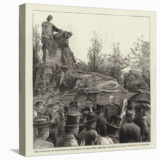 The Unveiling of the Waterloo Monument in the Evere Cemetery, Brussels, by the Duke of Cambridge-null-Stretched Canvas