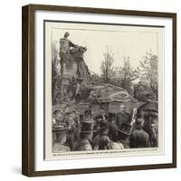 The Unveiling of the Waterloo Monument in the Evere Cemetery, Brussels, by the Duke of Cambridge-null-Framed Giclee Print