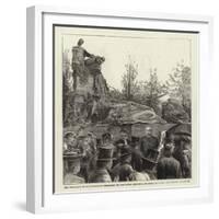 The Unveiling of the Waterloo Monument in the Evere Cemetery, Brussels, by the Duke of Cambridge-null-Framed Giclee Print