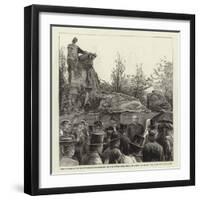 The Unveiling of the Waterloo Monument in the Evere Cemetery, Brussels, by the Duke of Cambridge-null-Framed Giclee Print