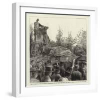 The Unveiling of the Waterloo Monument in the Evere Cemetery, Brussels, by the Duke of Cambridge-null-Framed Giclee Print