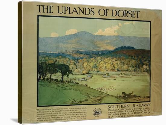 The Uplands of Dorsetm C.1924-Donald Maxwell-Stretched Canvas