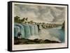 The Upper Falls of the Genesee at Rochester, New York, Engraved by J. Bufford (1810-70)-James Harvey Young-Framed Stretched Canvas