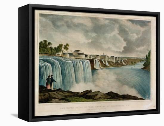 The Upper Falls of the Genesee at Rochester, New York, Engraved by J. Bufford (1810-70)-James Harvey Young-Framed Stretched Canvas