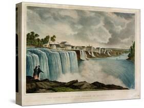 The Upper Falls of the Genesee at Rochester, New York, Engraved by J. Bufford (1810-70)-James Harvey Young-Stretched Canvas