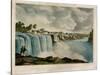 The Upper Falls of the Genesee at Rochester, New York, Engraved by J. Bufford (1810-70)-James Harvey Young-Stretched Canvas