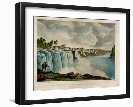 The Upper Falls of the Genesee at Rochester, New York, Engraved by J. Bufford (1810-70)-James Harvey Young-Framed Giclee Print