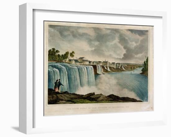 The Upper Falls of the Genesee at Rochester, New York, Engraved by J. Bufford (1810-70)-James Harvey Young-Framed Giclee Print