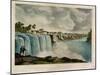 The Upper Falls of the Genesee at Rochester, New York, Engraved by J. Bufford (1810-70)-James Harvey Young-Mounted Giclee Print