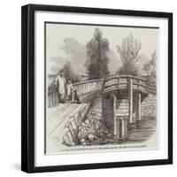 The Upper Great Hartlake Bridge over the Medway, Hadlow, the Scene of the Late Accident-null-Framed Giclee Print