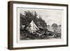 The Upper Lakes, Camp on Victoria Island, Canada, Nineteenth Century-null-Framed Giclee Print