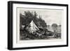 The Upper Lakes, Camp on Victoria Island, Canada, Nineteenth Century-null-Framed Giclee Print