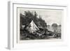 The Upper Lakes, Camp on Victoria Island, Canada, Nineteenth Century-null-Framed Giclee Print