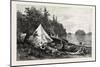 The Upper Lakes, Camp on Victoria Island, Canada, Nineteenth Century-null-Mounted Giclee Print