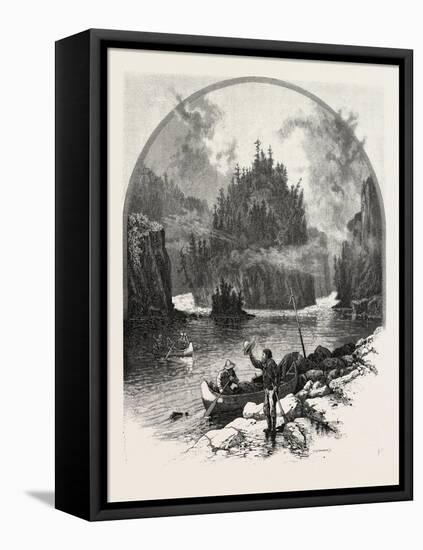 The Upper Lakes, Split Rock, Canada, Nineteenth Century-null-Framed Stretched Canvas