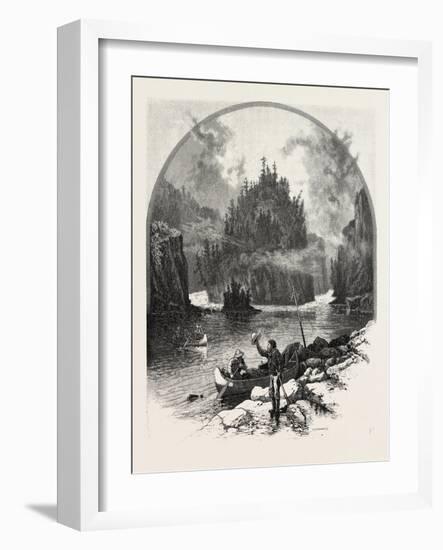 The Upper Lakes, Split Rock, Canada, Nineteenth Century-null-Framed Giclee Print