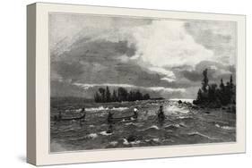 The Upper Lakes, the Sault Ste. Marie Rapids, Canada, Nineteenth Century-null-Stretched Canvas