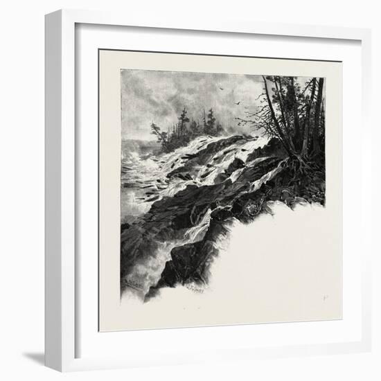 The Upper Ottawa, the Chats Falls, Canada, Nineteenth Century-null-Framed Giclee Print