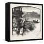 The Upper Ottawa, Timber Boom, Fitzroy Harbour, Canada, Nineteenth Century-null-Framed Stretched Canvas
