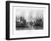 The Upper Pool, London, 19th Century-J Woods-Framed Giclee Print