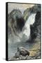 The Upper Yellowstone Falls-Thomas Moran-Framed Stretched Canvas
