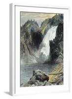 The Upper Yellowstone Falls-Thomas Moran-Framed Art Print