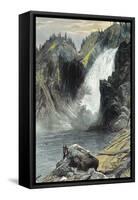 The Upper Yellowstone Falls-Thomas Moran-Framed Stretched Canvas