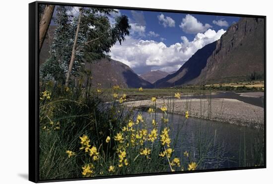 The Urubamba Valley, the River Continues Down the Gorge Past Machu Picchu, Peru, South America-Walter Rawlings-Framed Stretched Canvas