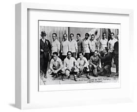 The Uruguay Football Team at the Paris Olympic Games, 1924-null-Framed Giclee Print