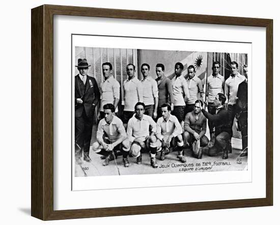 The Uruguay Football Team at the Paris Olympic Games, 1924-null-Framed Giclee Print